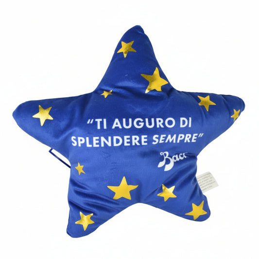 Peluche  forma di stella con scritta contenente baci perugina 50gr