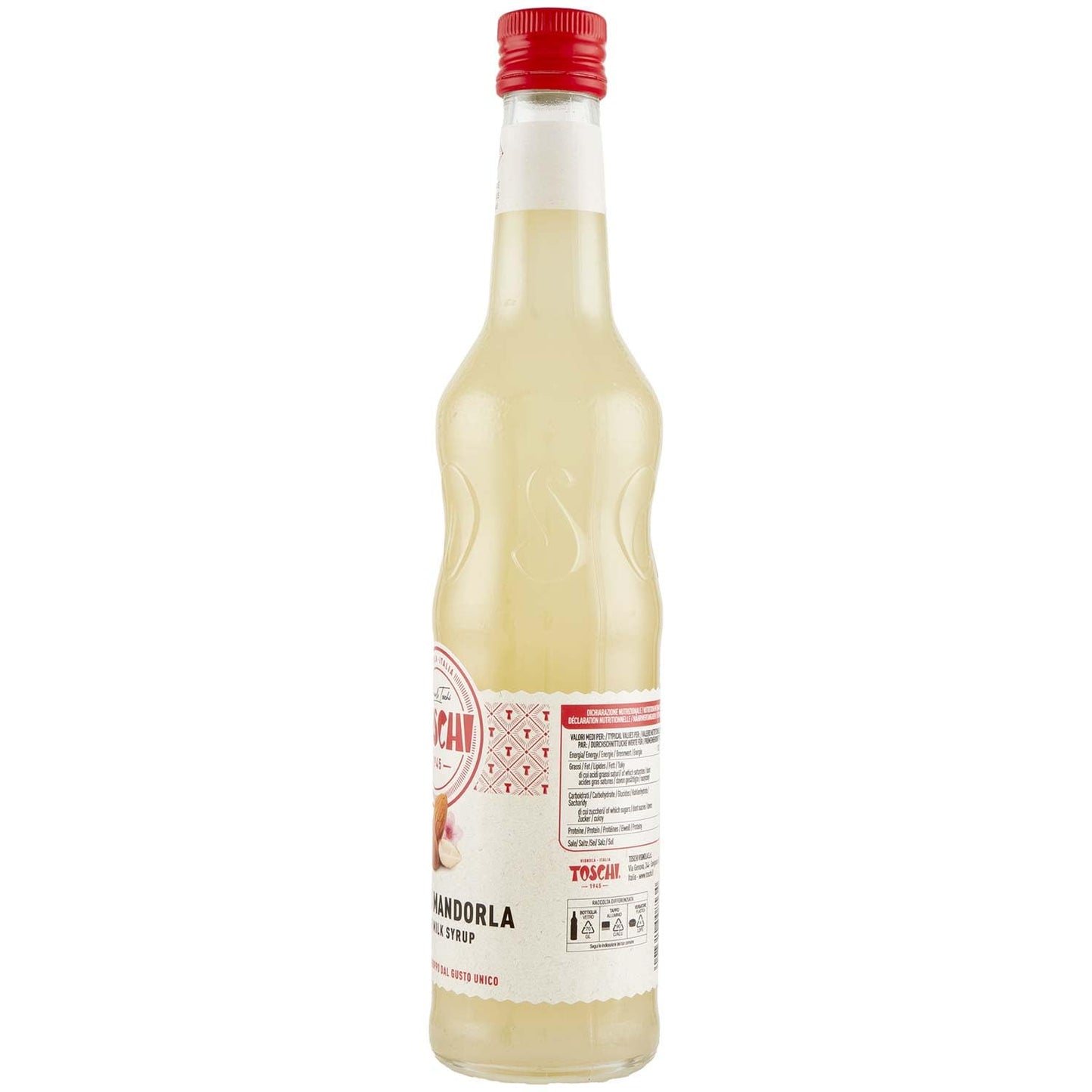 GR 740 SCIROPPO LATTE DI MANDORLA TOSCHI PER GRANITE E COCKTAIL IN BOTTIGLIA PER GELATERIE PASTICCERIE E BAR