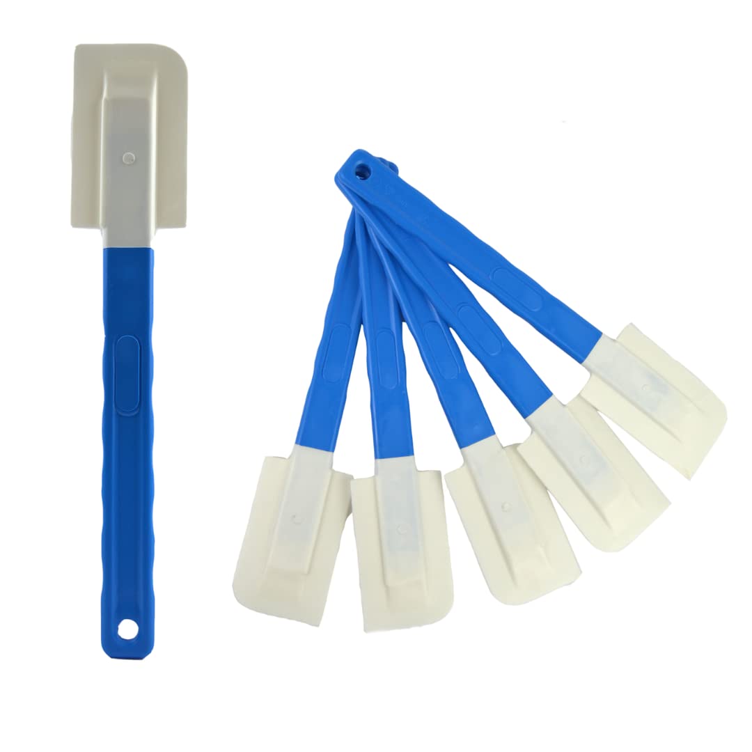 Lot de 5 spatules à glace de 31 cm de long, manche bleu avec trou de suspension