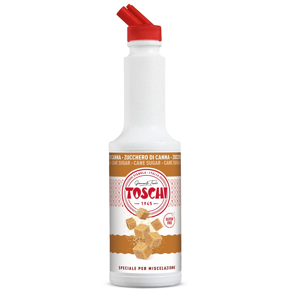 Toschi Sciroppo di Zucchero di Canna Kg 1,300 ( Litri 1) in Bottiglia con Dispenser