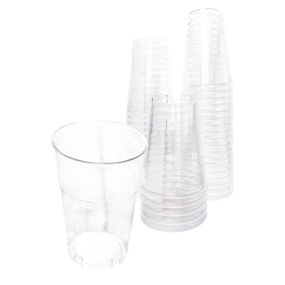 100 vasos de PET transparentes para cócteles, fiestas y celebraciones