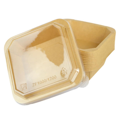 Pz 50 Box SQUARE-BOWL per asporto di alimenti come fritture di pesce, verdure, pasta, riso e pollo