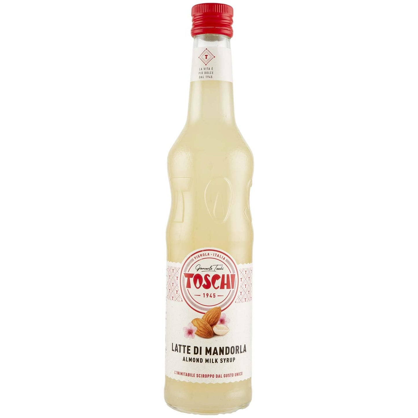 GR 740 SCIROPPO LATTE DI MANDORLA TOSCHI PER GRANITE E COCKTAIL IN BOTTIGLIA PER GELATERIE PASTICCERIE E BAR
