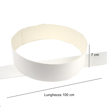 50 tiras de papel blanco para comida para llevar como tartas y pasteles para pastelerías