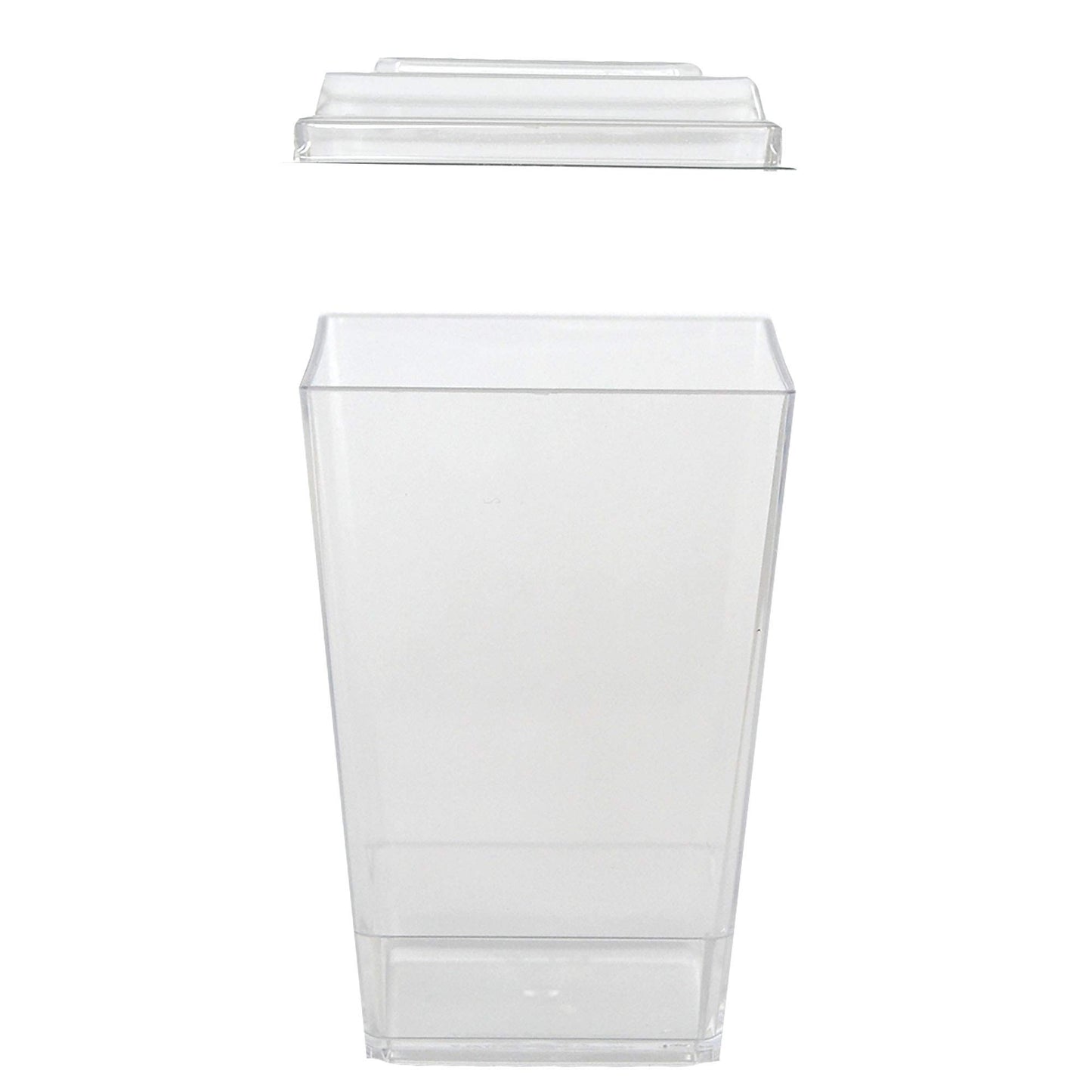 50 pièces en forme de cube en portion individuelle 160cc pour desserts, bonbons, mousses + couvercle