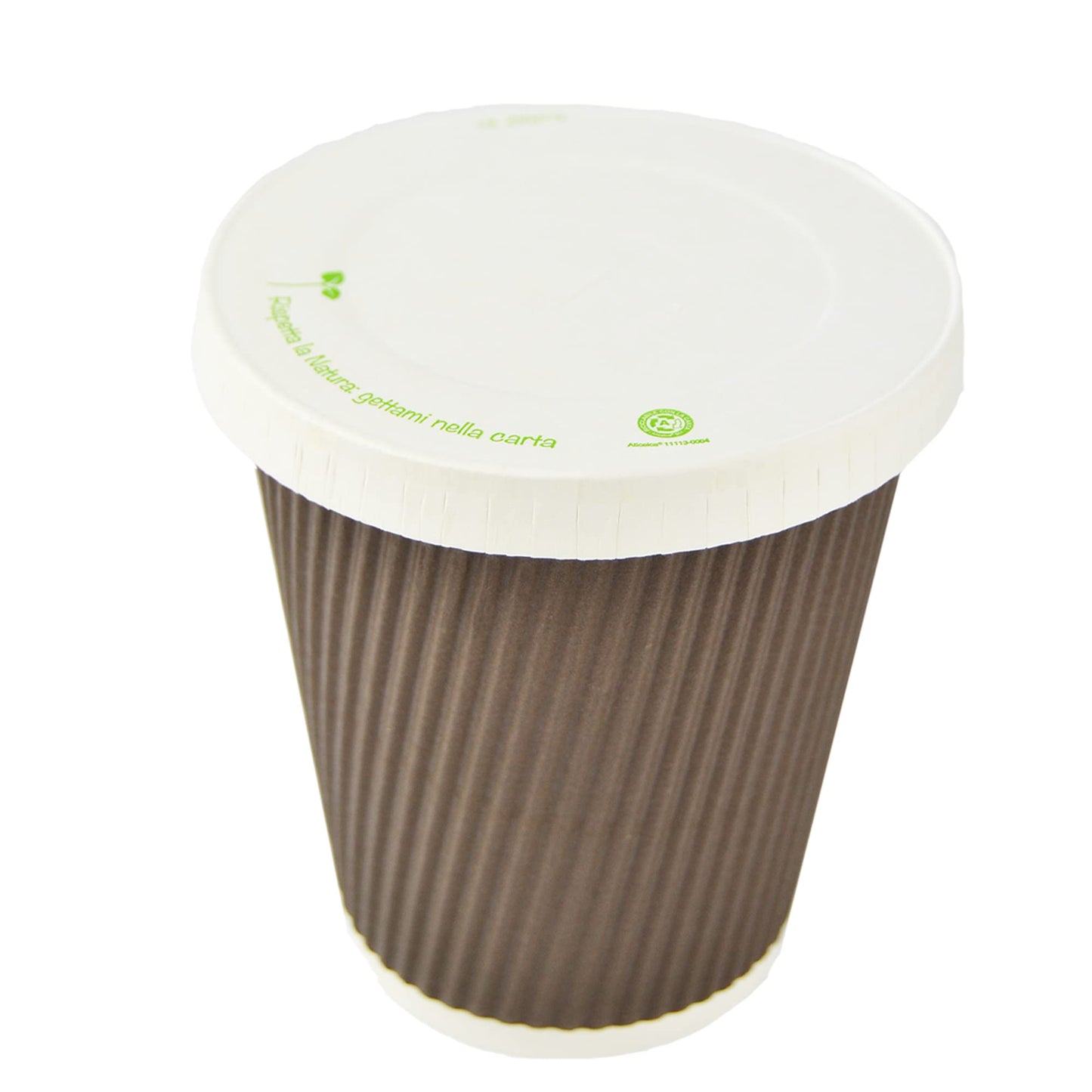 Pz 100 bicchiere 9 oz in carta marroni zigrinati 350ml per cappuccino, cioccolata calda