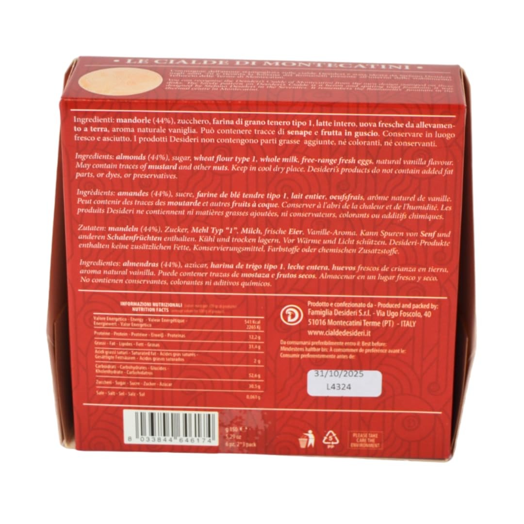 2 confezioni (da n.6 dischi di cialde cada uno) cialde Desideri