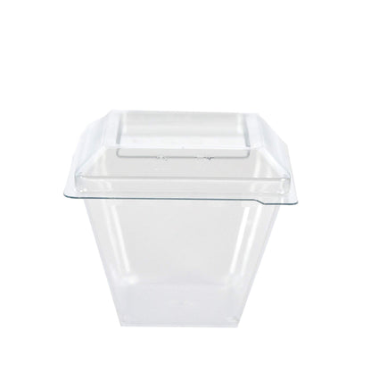 50 coupelles transparentes individuelles 58cc pour desserts, bonbons, mousses + couvercle
