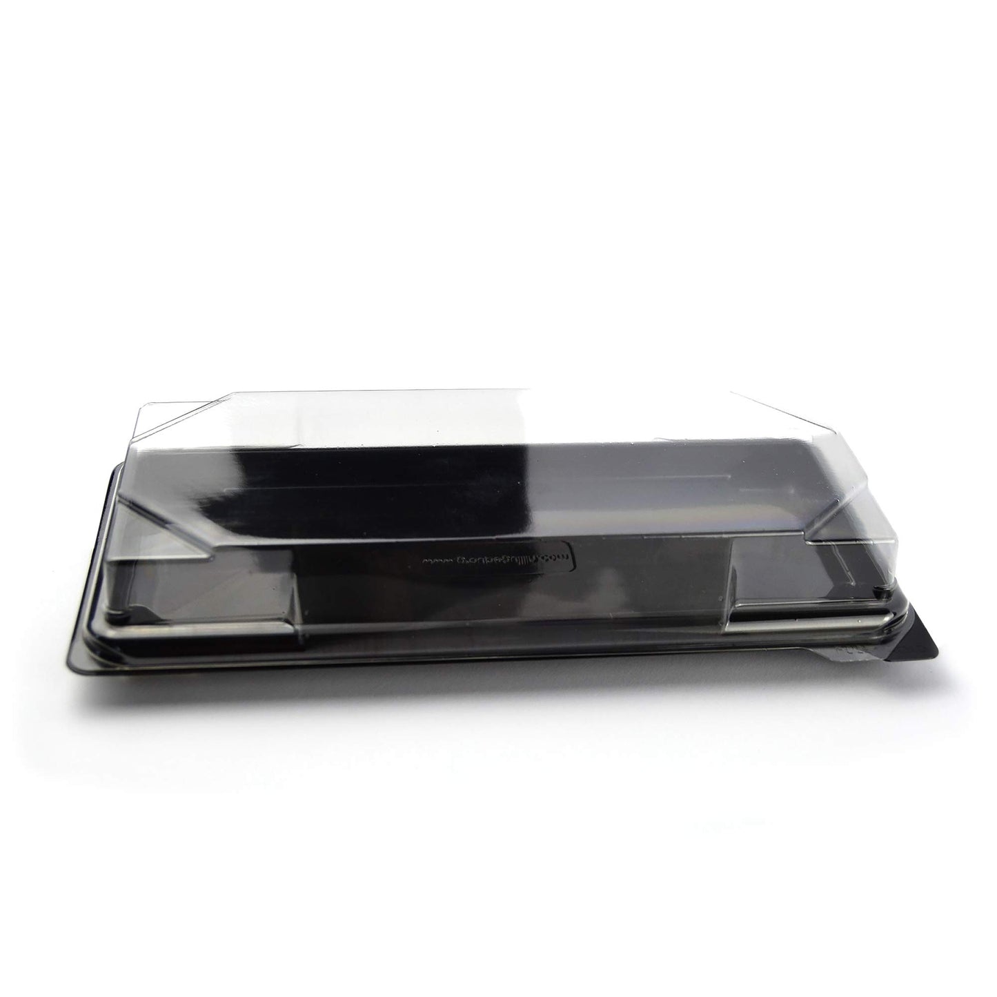 Plateau noir de 25 pièces pour sushi, sashimi, poisson idéal pour emporter d'environ 8/10 portions + couvercle