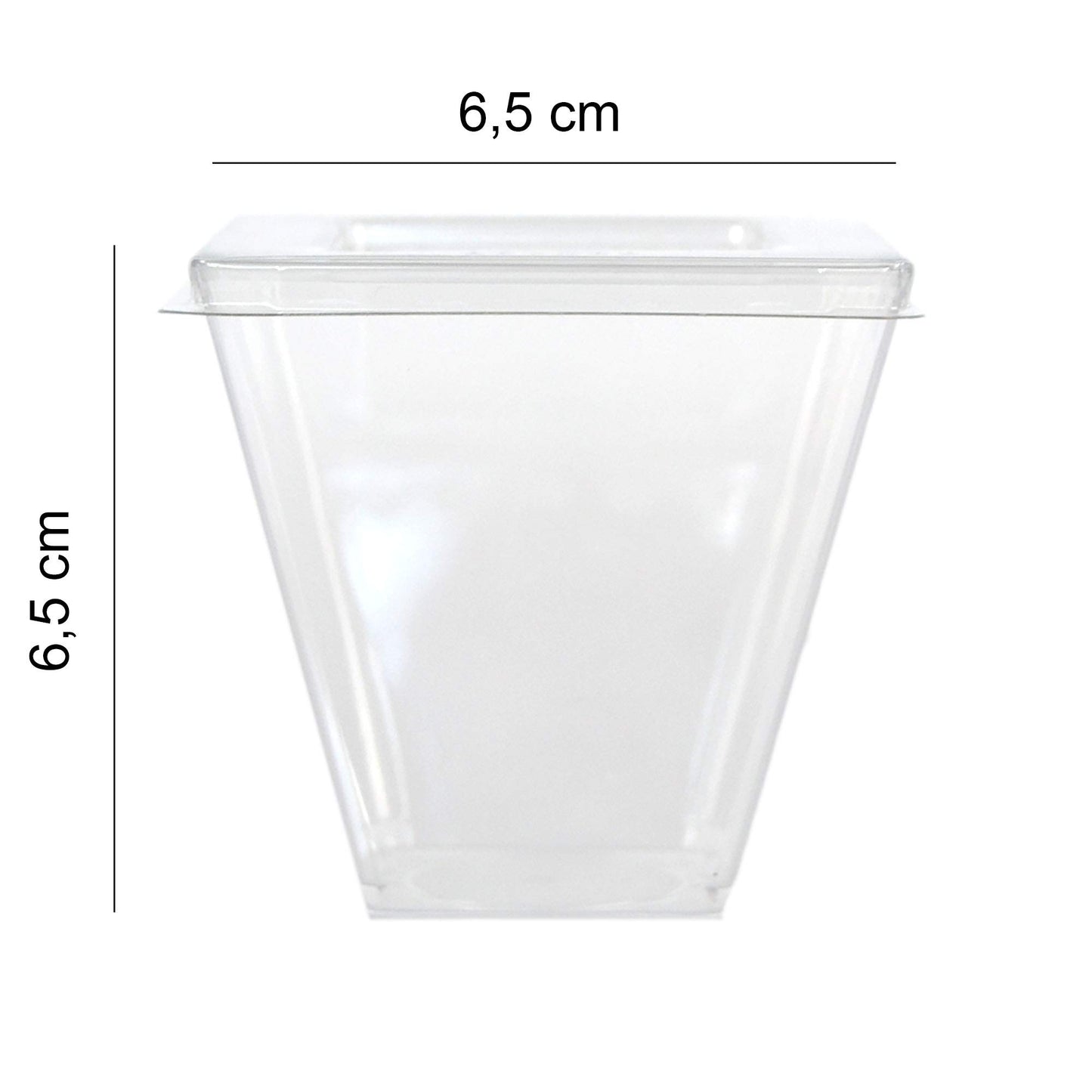 50 cubos monodosis de 150 cc para postres, dulces, mousse + tapa