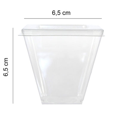 50 cubos monodosis de 150 cc para postres, dulces, mousse + tapa