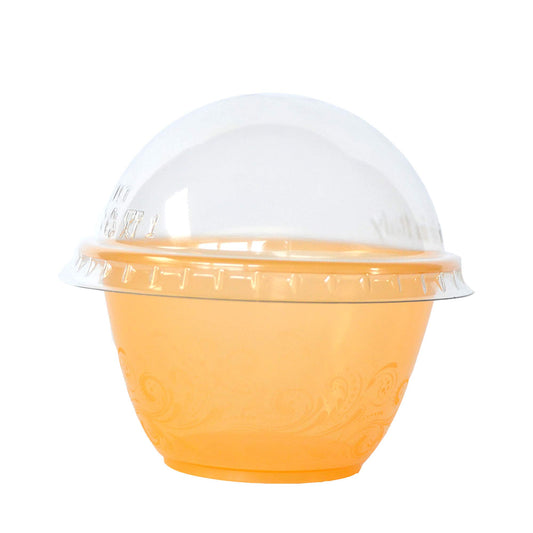 Pz 100 coppa 100 cc trasparente di vari colori plastica + coperchio cupola