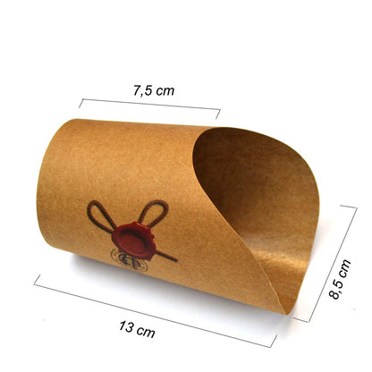 Pz 100 contenitore per alimenti avana asporto fritture miste, patatine, pesce fritto, olive