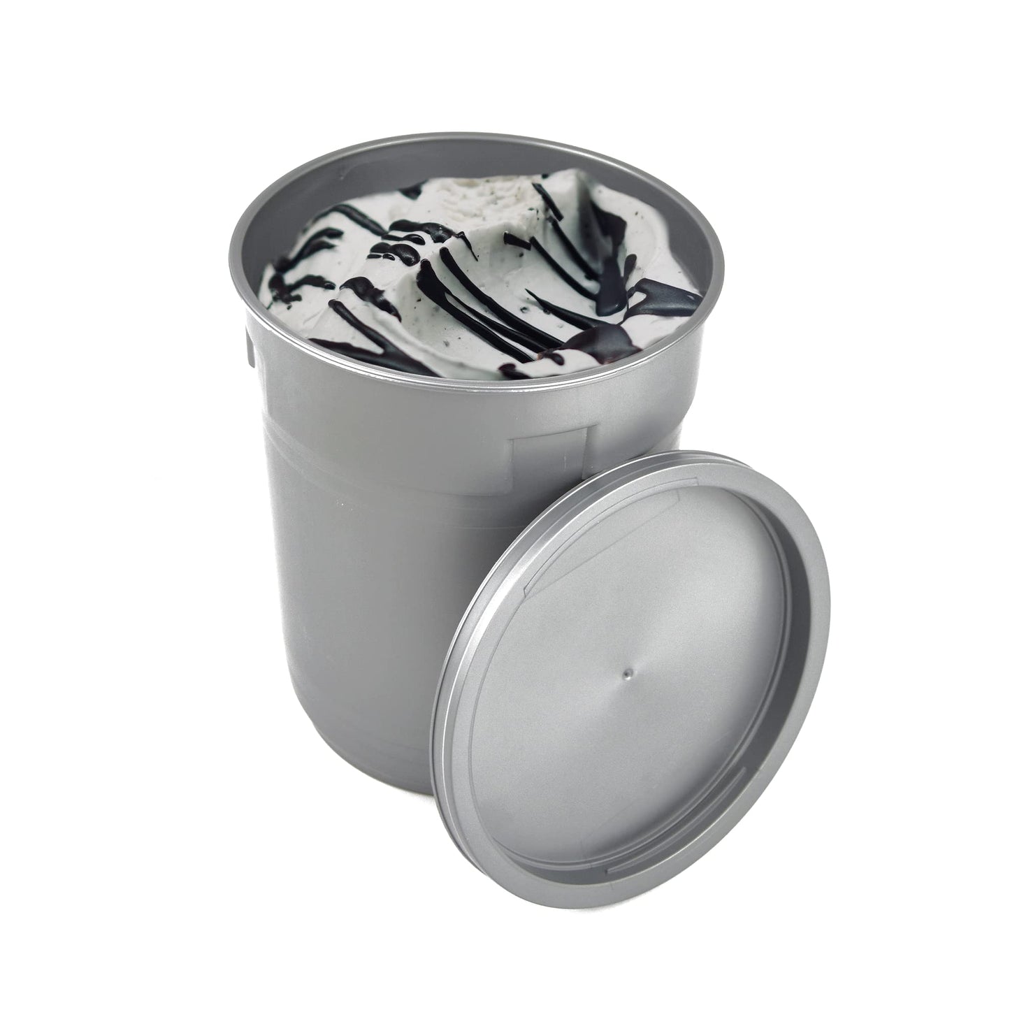 Lot de 10 récipients cylindriques pour glaces avec puits et couvercle