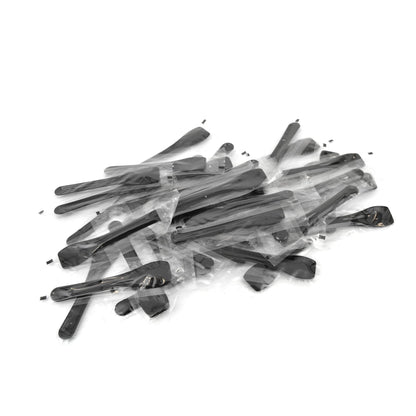 500 espátulas negras envueltas individualmente, longitud 9,5 cm