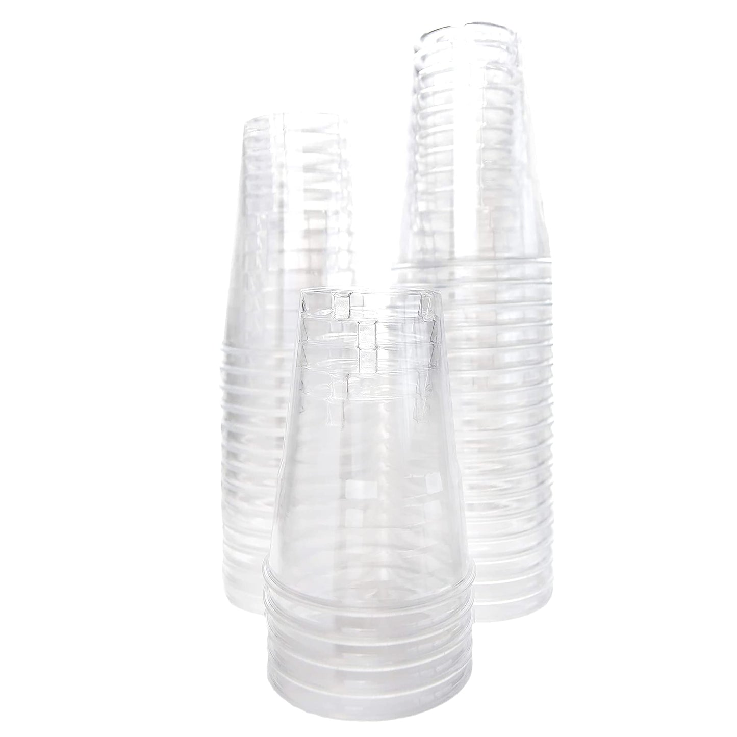 100 vasos de PET transparentes para cócteles, fiestas y celebraciones