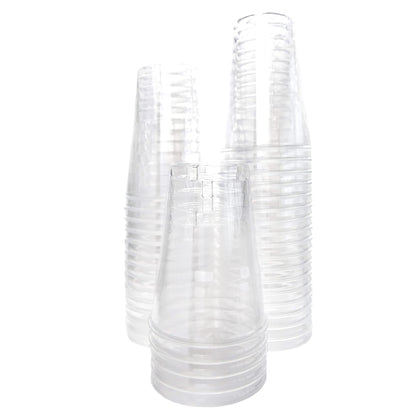 100 vasos de PET transparentes para cócteles, fiestas y celebraciones