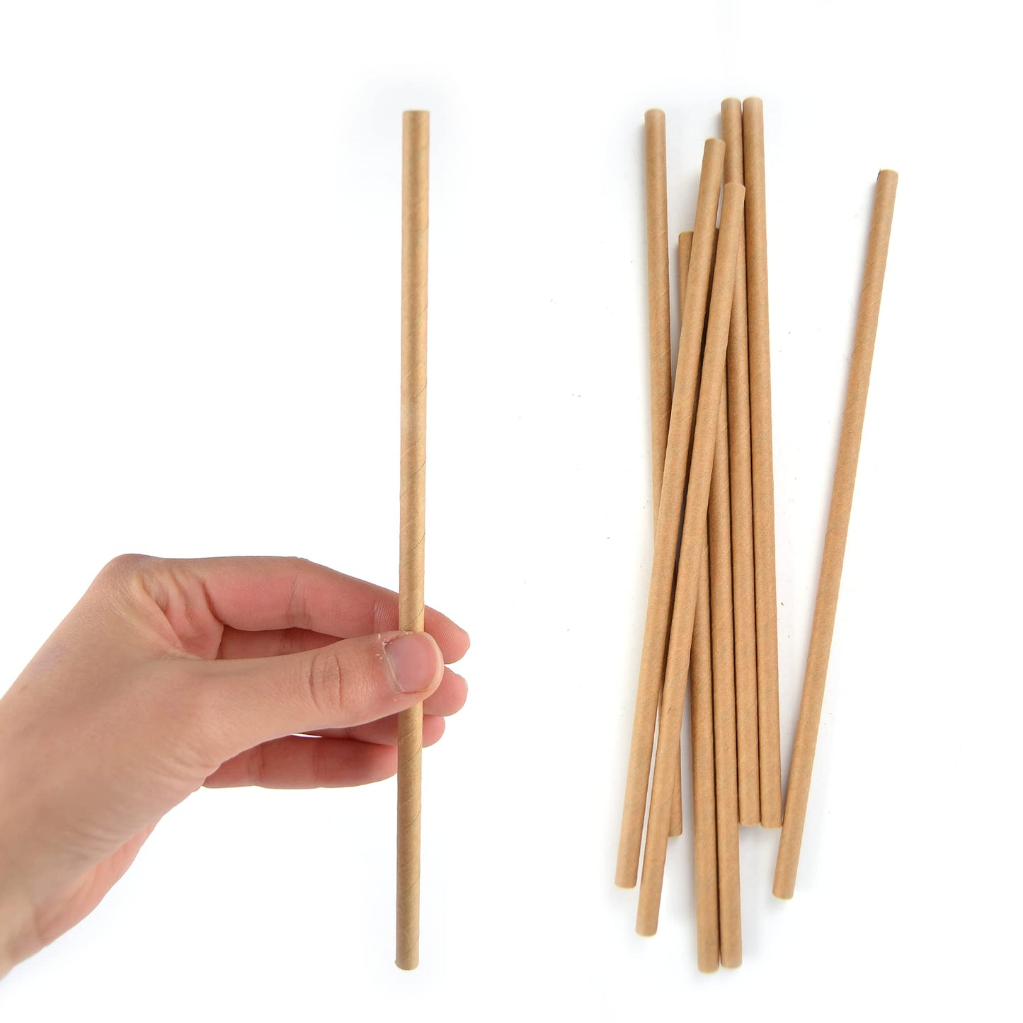 250 pajitas de papel de 20 cm para granizados, frappés, batidos, cócteles y zumos de frutas.