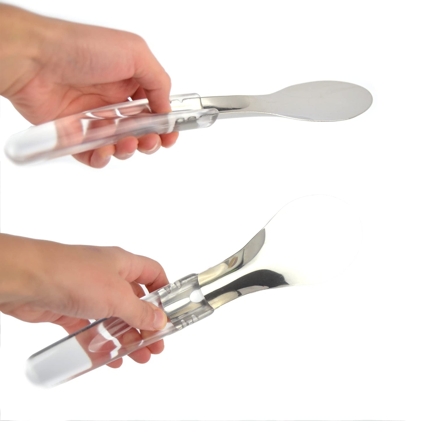 1 cuchara espátula para helado de 26 cm con mango largo transparente resistente