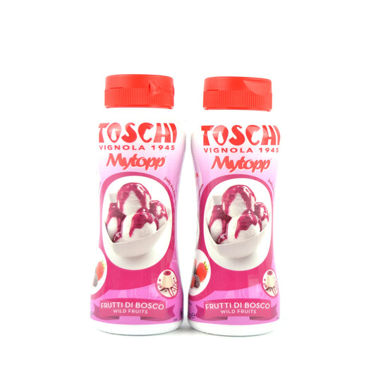 2 barattoli da 200gr cada uno di topping ai frutti di bosco