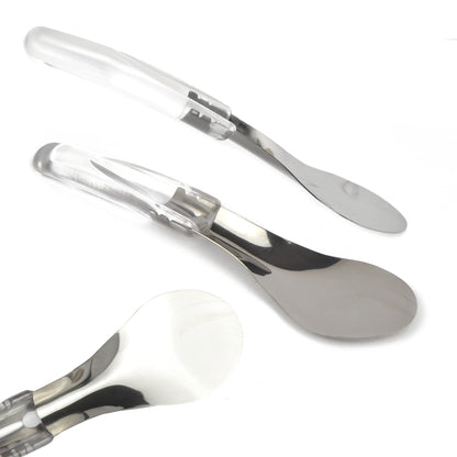 1 cuchara espátula para helado de 26 cm con mango largo transparente resistente
