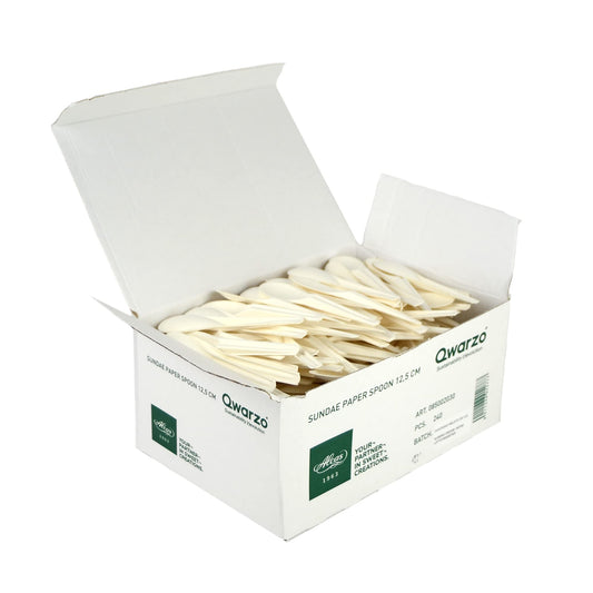 Pz 240 cucchiaini in carta 12,5 cm  bianchi per gelato e yogurt