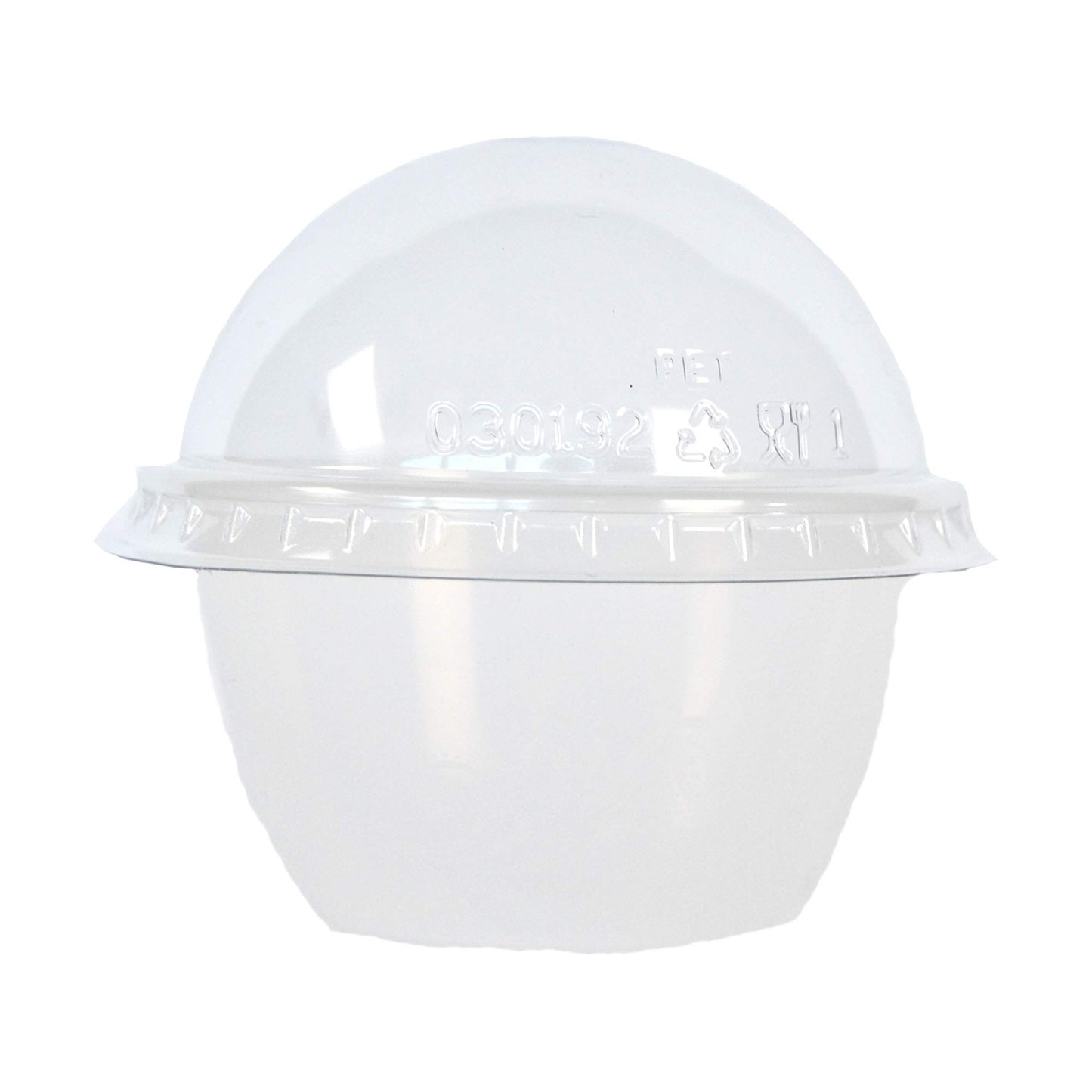 100 uds vaso pequeño 100 cc plástico transparente + tapa domo ideal para postres y mousse