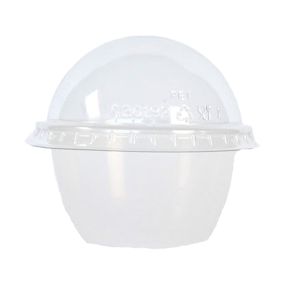 100 uds vaso pequeño 100 cc plástico transparente + tapa domo ideal para postres y mousse
