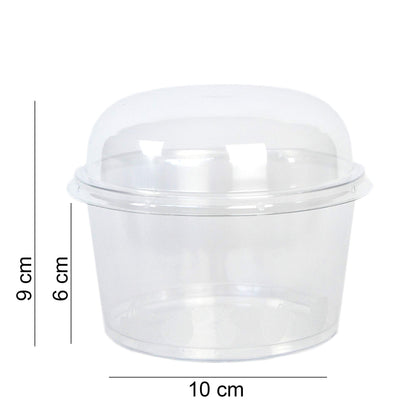 PZ 50 gobelets en plastique transparent 300cc + couvercle