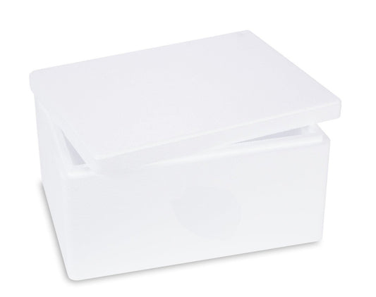 Scatola termica bianca rettangolare 50 x 30 x 22 cm per asporto alimenti