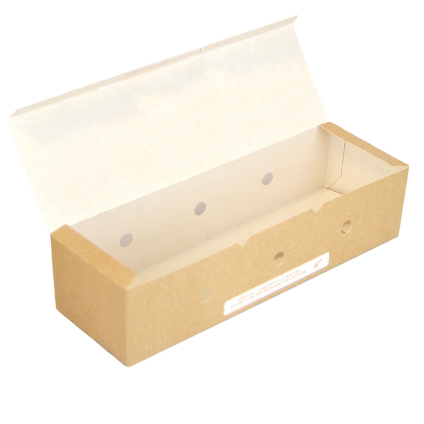 Pz 100 porta HOT DOG in carta con coperchio per asporto burrito, panini, mezza baguette e piadine arrotolate