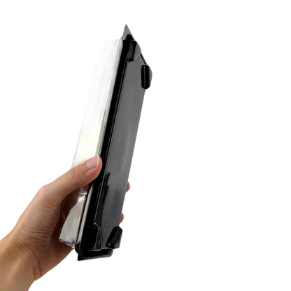 Plateau noir de 25 pièces pour sushi, sashimi, poisson idéal pour emporter d'environ 8/10 portions + couvercle