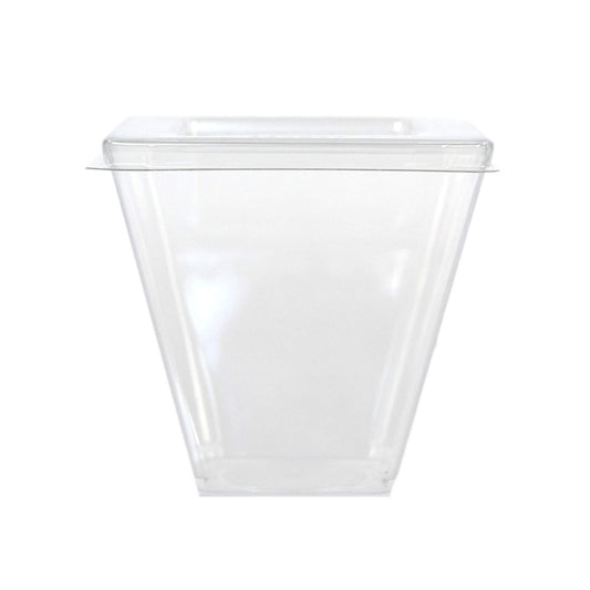 Pz 50 bicchieri cubici 150cc in plastica trasparente per monoporzioni