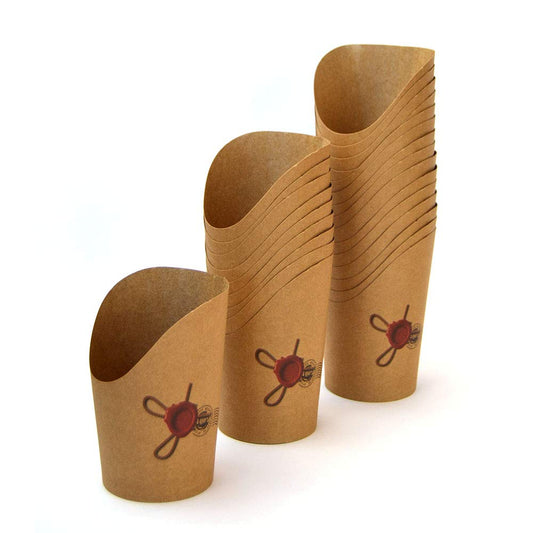 Pz 100 contenitore per alimenti avana asporto fritture miste, patatine, pesce fritto, olive