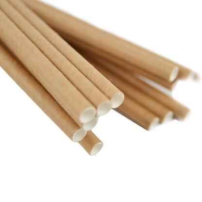 250 pajitas de papel de 20 cm para granizados, frappés, batidos, cócteles y zumos de frutas.