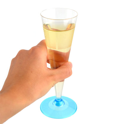 120 flûtes à champagne, verres à apéritif à base bleue pour prosecco, apericena