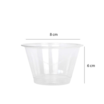 PZ 50 gobelets en plastique transparent cc 210 + couvercle