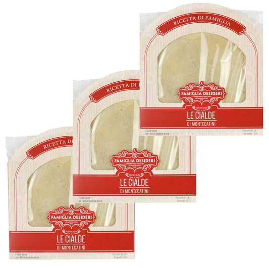 pz 3 confezioni da 60 gr (2 cialde in ogni confezione) cialde di montecatini ripiene diametro 12 cm