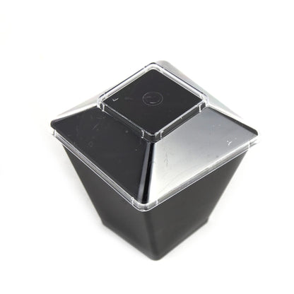 50 coupelles individuelles noires à fond carré pour desserts, bonbons, mousses à fond transparent