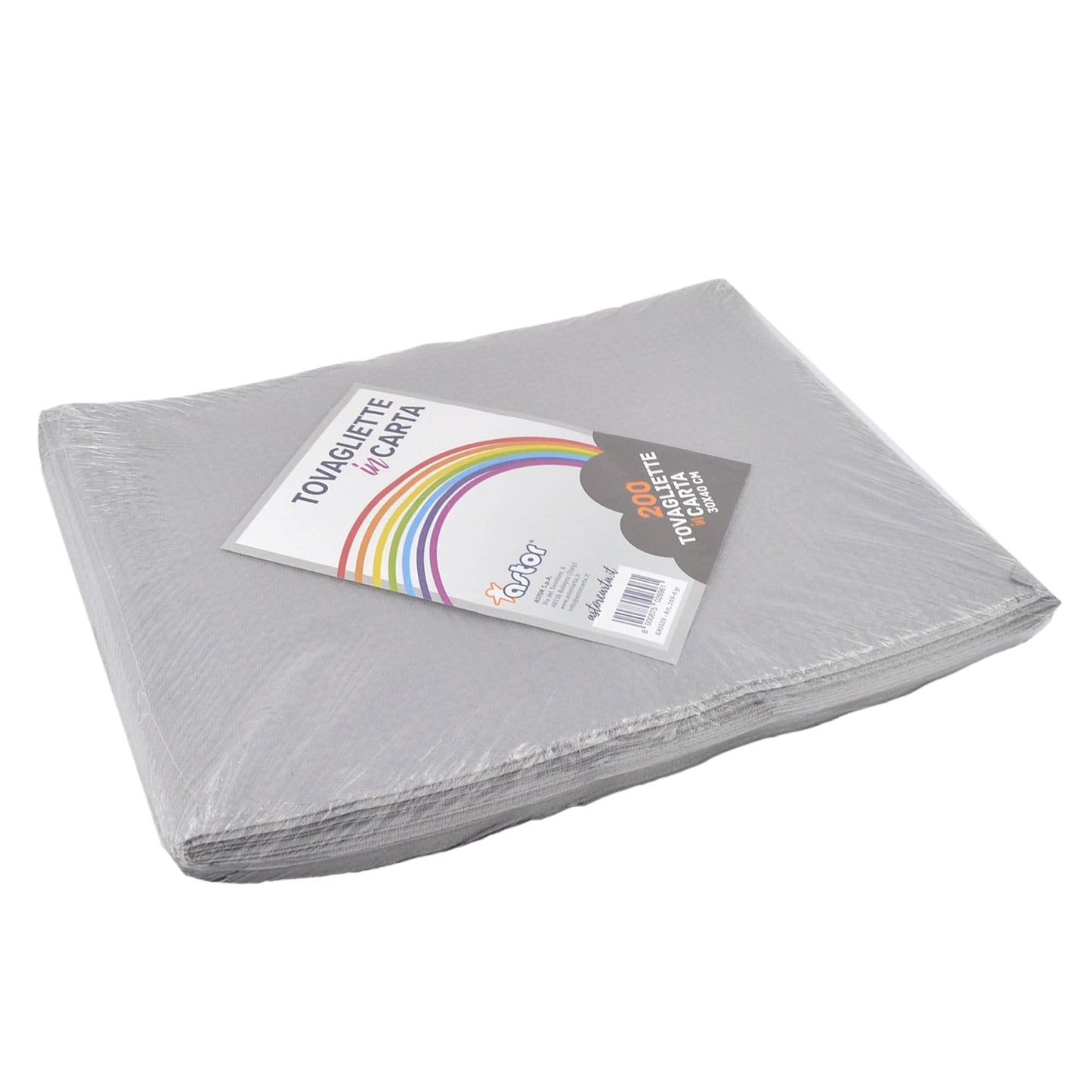 Pz 200 tovaglietta in carta grigia martellata monouso per pub, osterie e fast food