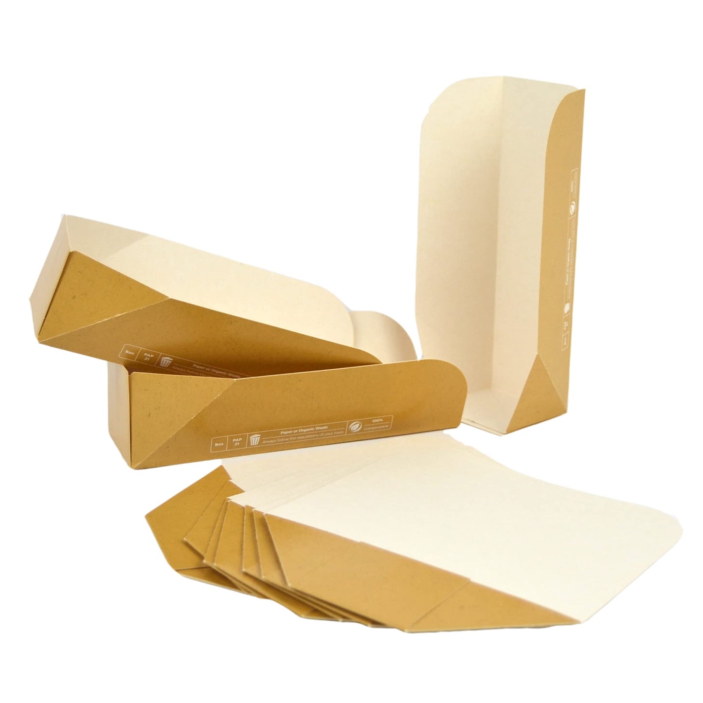 Pz 100 contenitore porta HOT DOG avana asporto burrito, panini, mezza baguette e piadine arrotolate