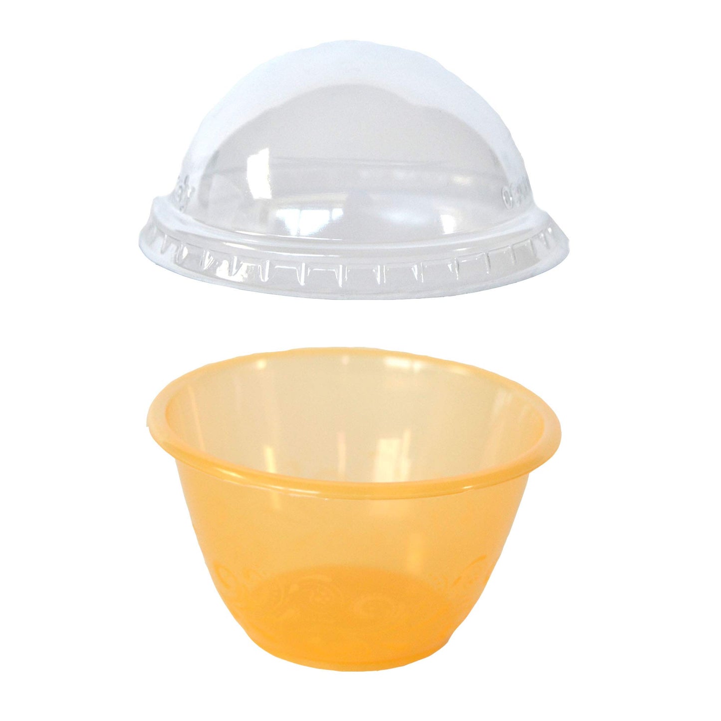 100 uds vaso pequeño 100 cc plástico transparente + tapa domo ideal para postres y mousse
