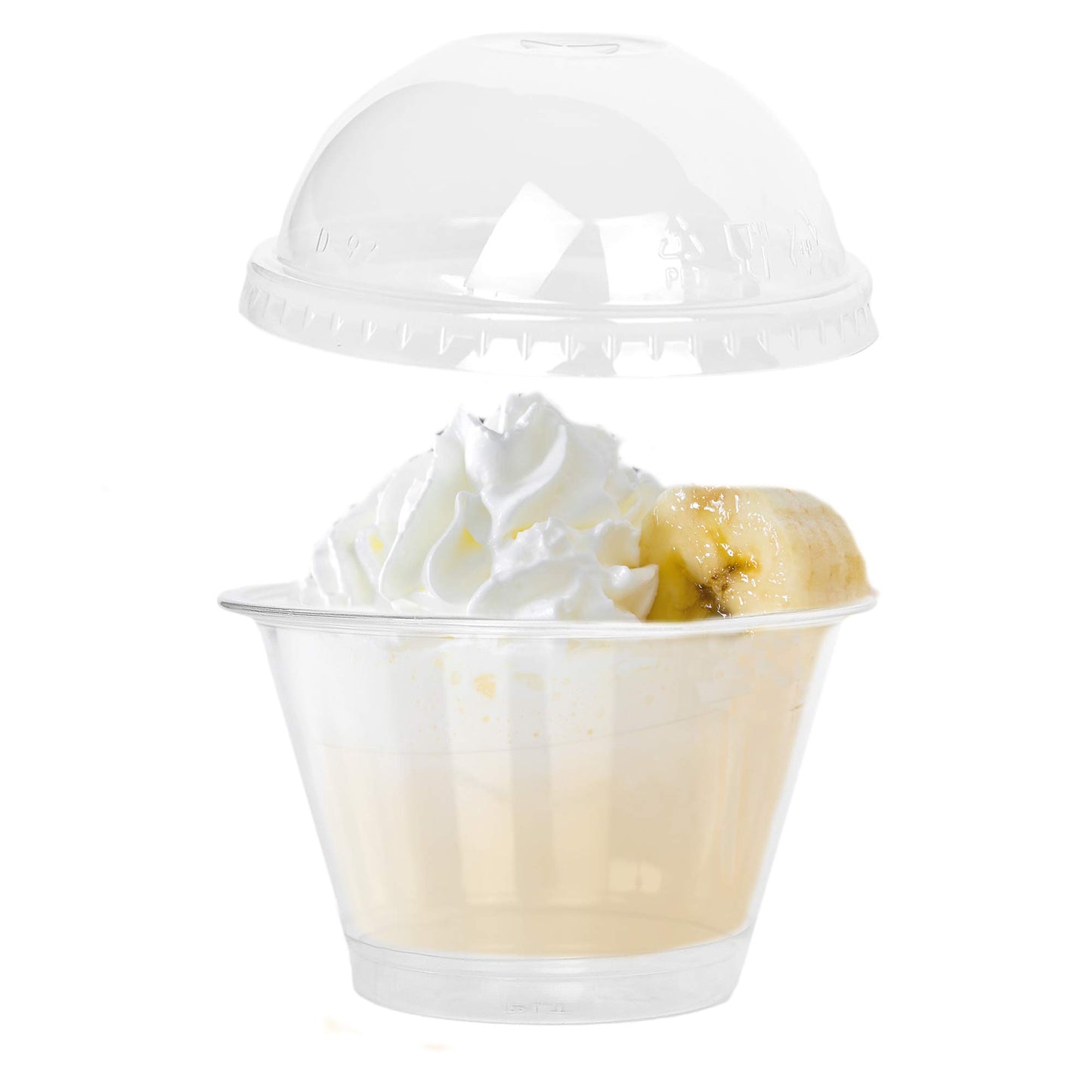 PZ 50 gobelets en plastique transparent cc 210 + couvercle