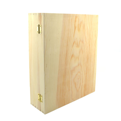 1 caja de vino de madera (x 3 botellas) caja con cierre divisor de cartón rojo