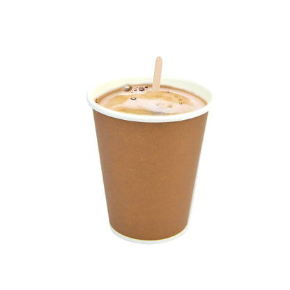 Pz 100 bicchiere 8 oz in carta marroni 250ml per cappuccino, cioccolata calda