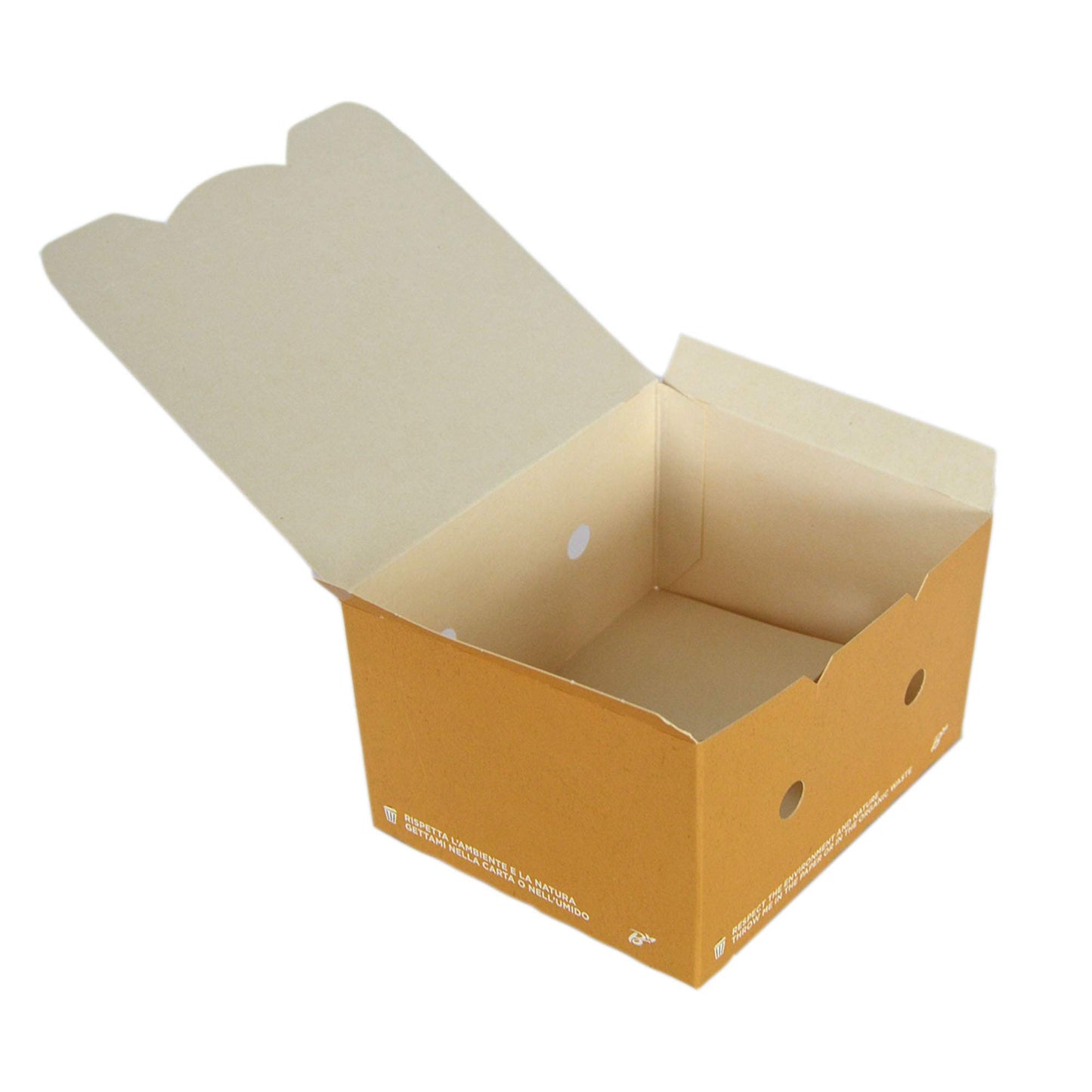 Pz 50 box avana richiudibile per asporto fritture miste, verdure, riso pollo e pasta