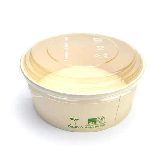 Pz 50 Insalatiera in carta per asporto di alimenti come insalate miste, verdure, riso pollo e pasta