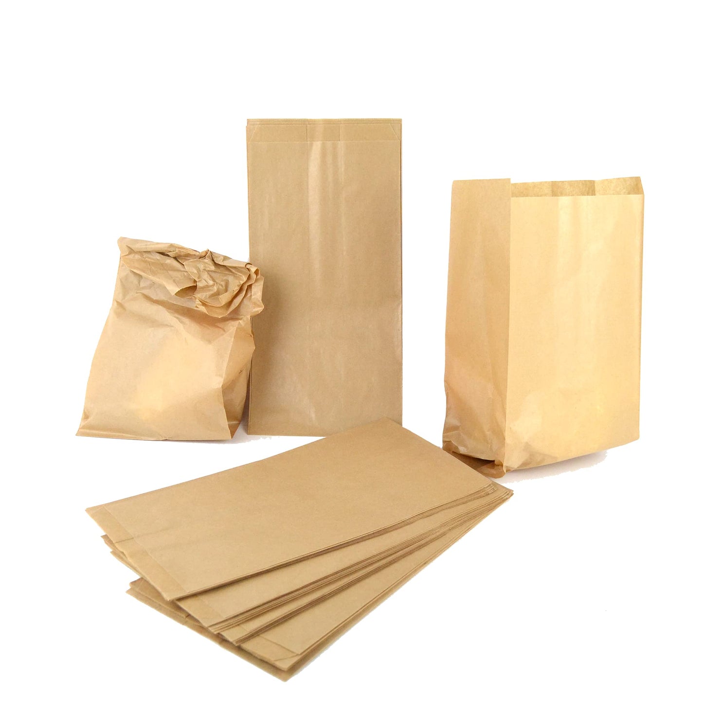 Pz 100 sacchetti in carta antigrasso avana neutra per pasticcerie, bar, fast food