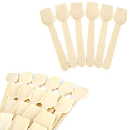500 uds cucharas compostables beige cm 10 cucharas para helado, yogur y semifrío cucharas