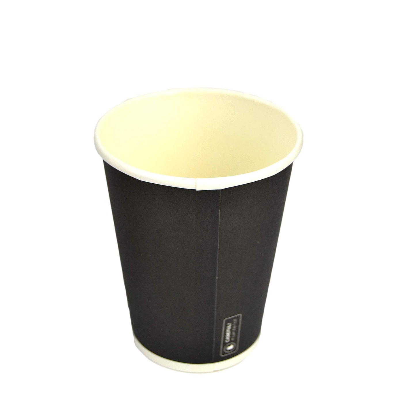 100 vasos de papel negros de 9 oz y 266 ml para capuchino, chocolate caliente e infusiones.